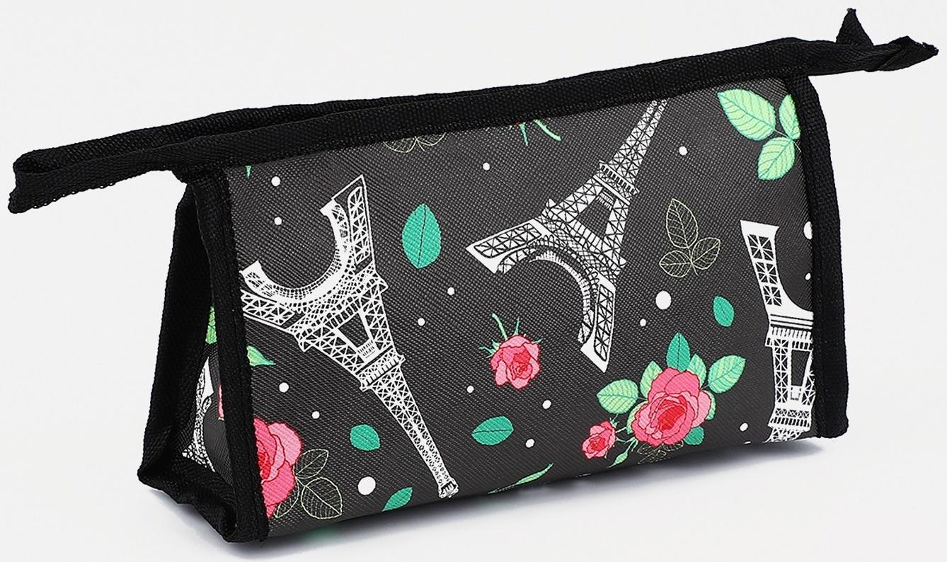 Косметичка на молнии, цвет черный