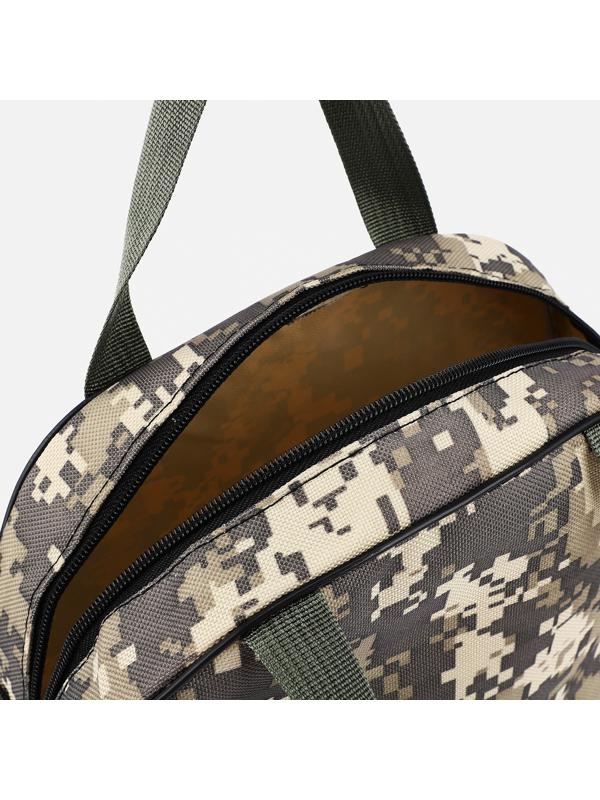 Косметичка на молнии, с сеткой, цвет хаки