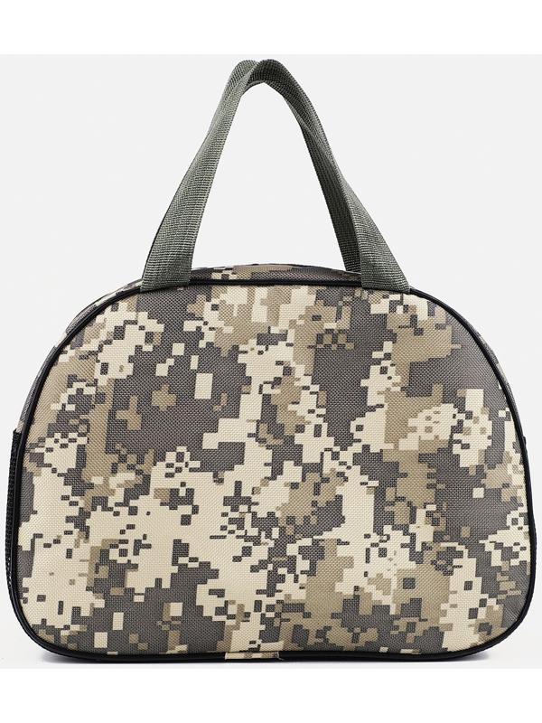 Косметичка на молнии, с сеткой, цвет хаки