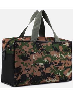 Косметичка на молнии, с сеткой, цвет хаки