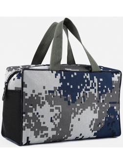 Косметичка на молнии, с сеткой, цвет синий