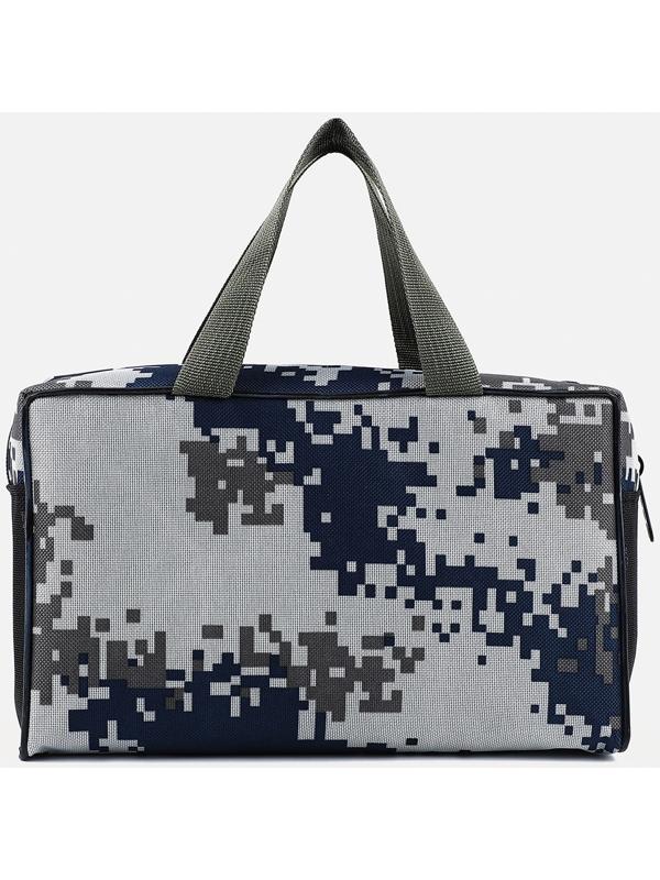 Косметичка на молнии, с сеткой, цвет синий