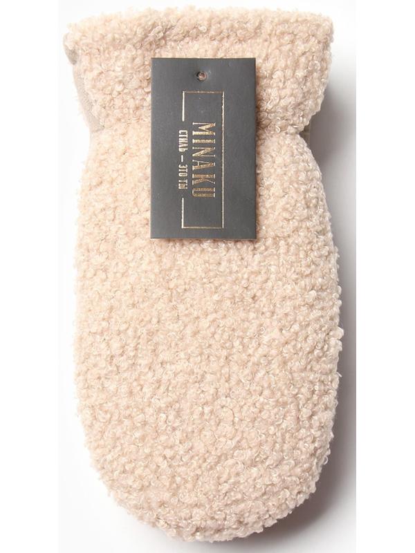 Варежки женские на иск.меху MINAKU 25 см бежевый