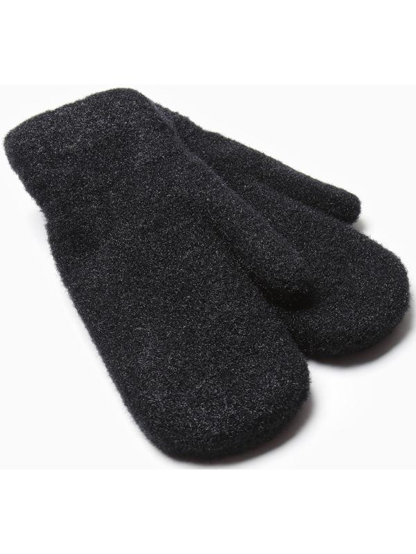 Варежки женские  на иск.меху MINAKU гладкие 22 см черный