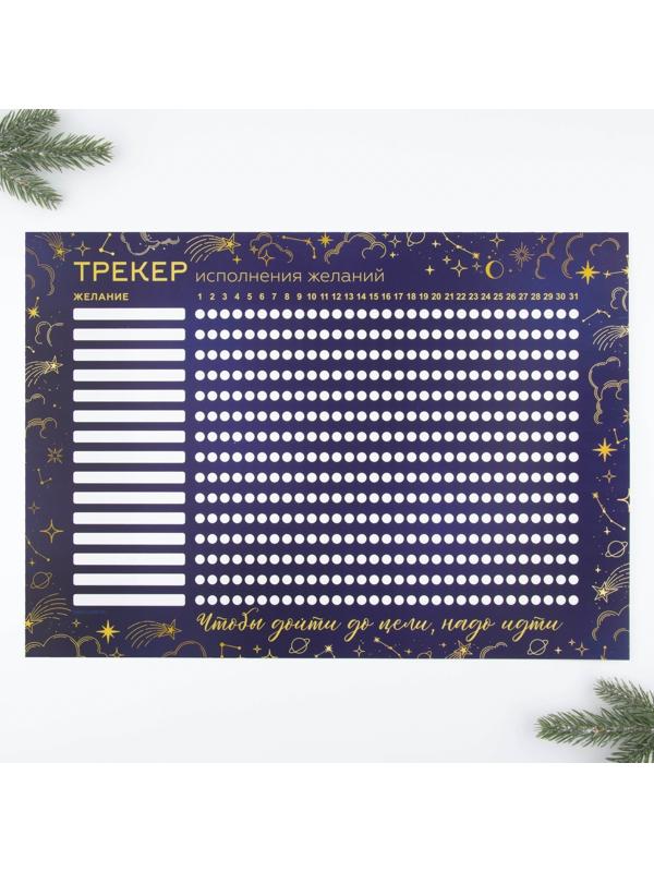 Календарь-трекер «Исполнения желаний», 42 х 29,7 см