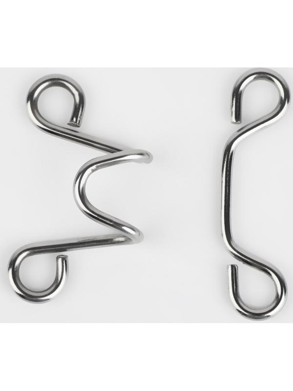 Крючок для сужения пояса, 1 шт = 10 частей, 5 × 5 см, цвет серебряный