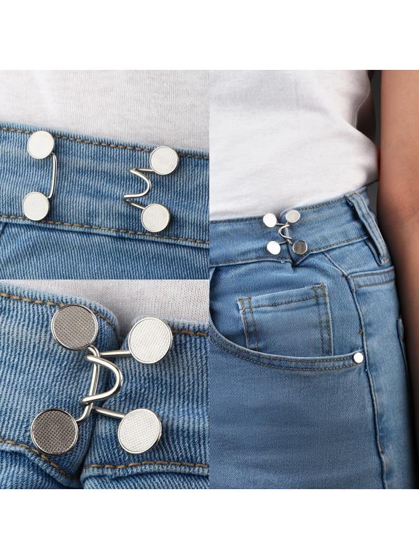 Крючок для сужения пояса, 1 шт = 10 частей, 5 × 5 см, цвет серебряный