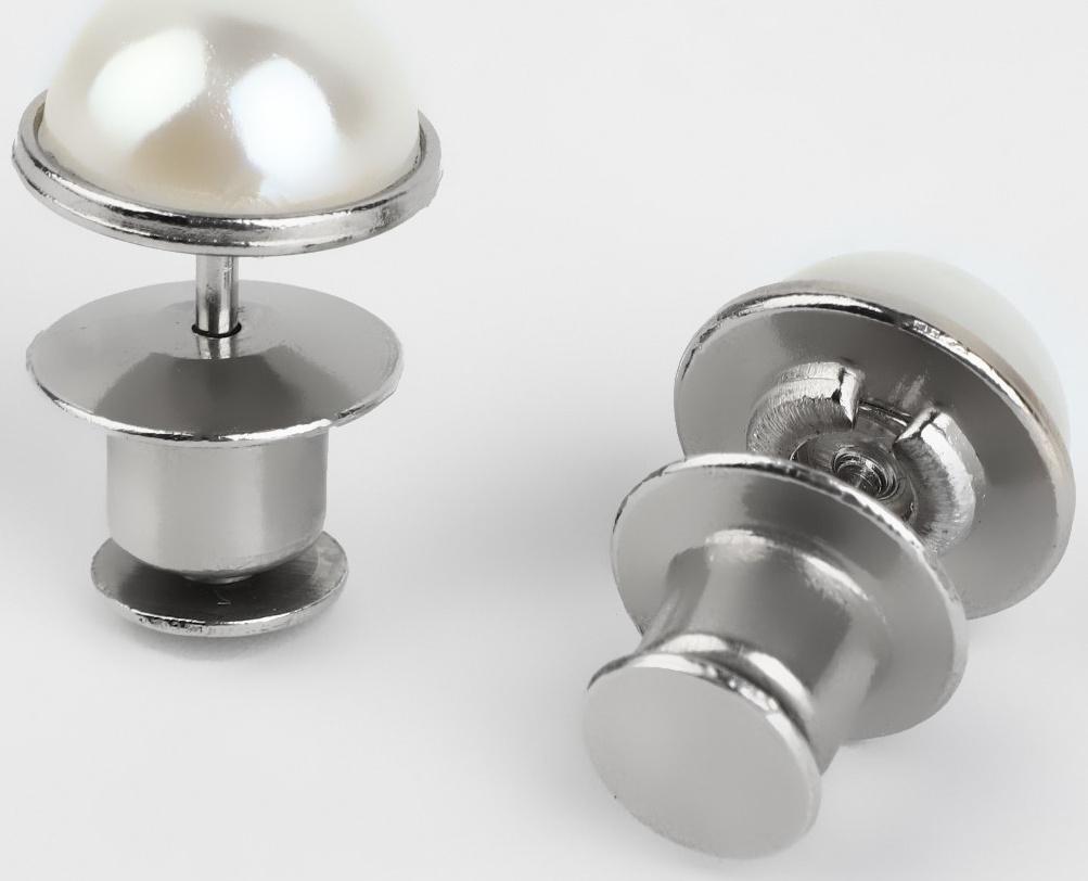 Крючок для сужения пояса, с жемчужинами, 1 шт = 10 частей, 5 × 5 см, цвет серебряный