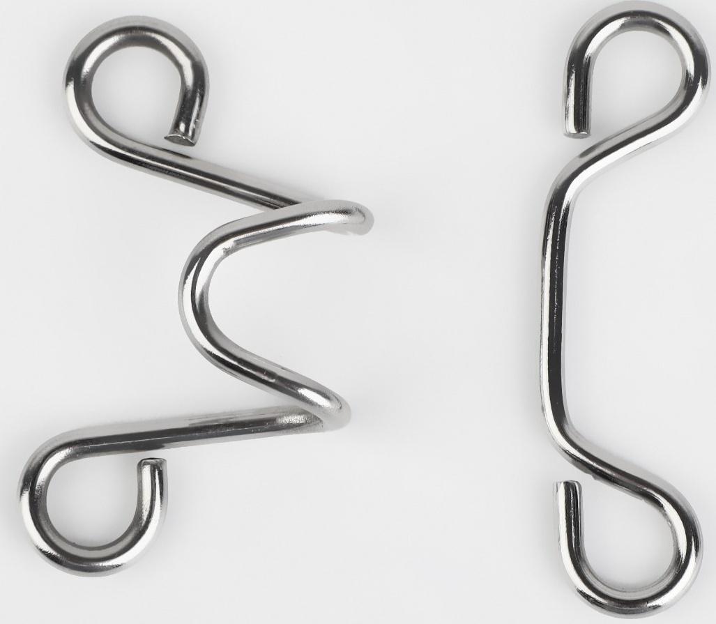 Крючок для сужения пояса, с жемчужинами, 1 шт = 10 частей, 5 × 5 см, цвет серебряный