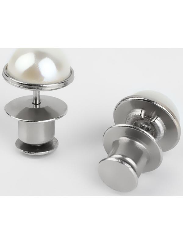 Крючок для сужения пояса, с жемчужинами, 1 шт = 10 частей, 5 × 5 см, цвет серебряный