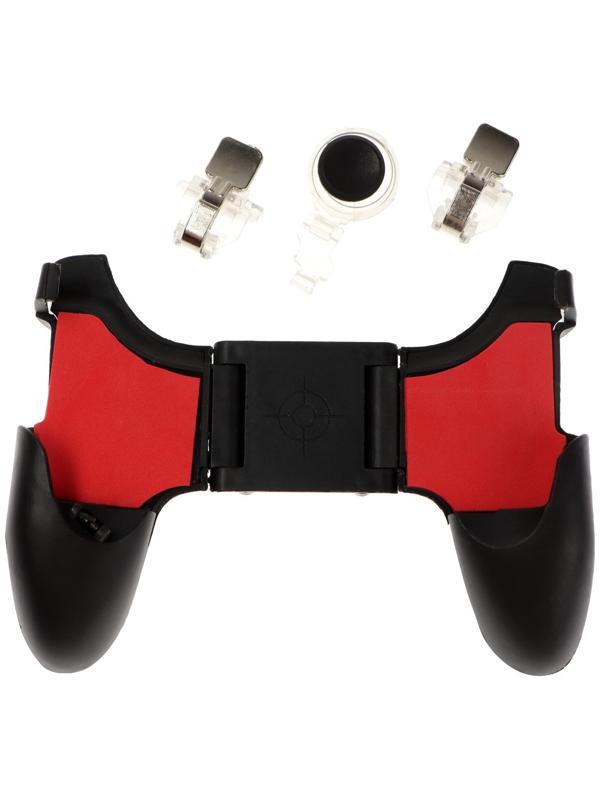 Набор игровой LuazON 4 в 1, джойстик, ширина до 18 см, 1 стик, 2 курка, черно-красный