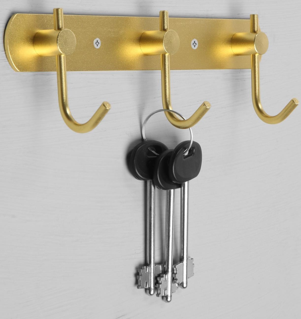 Вешалка с тремя крючками CAPPIO VC100, цвет золотой