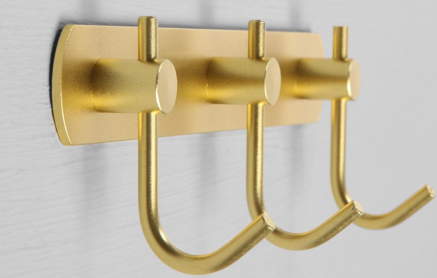 Вешалка с тремя крючками CAPPIO VC100, цвет золотой