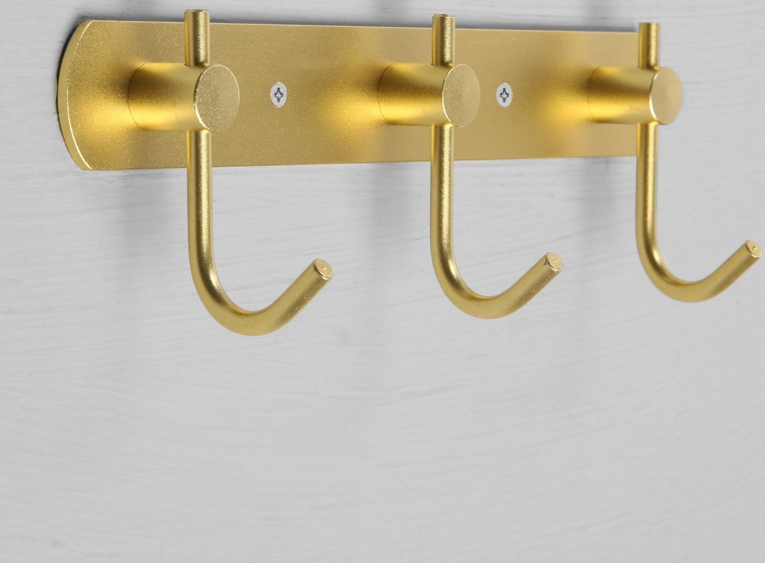 Вешалка с тремя крючками CAPPIO VC100, цвет золотой