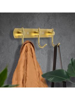 Вешалка с тремя крючками CAPPIO VC100, цвет золотой