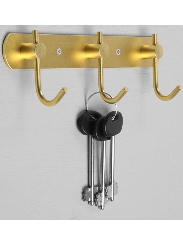 Вешалка с тремя крючками CAPPIO VC100, цвет золотой