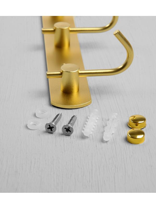 Вешалка с тремя крючками CAPPIO VC100, цвет золотой