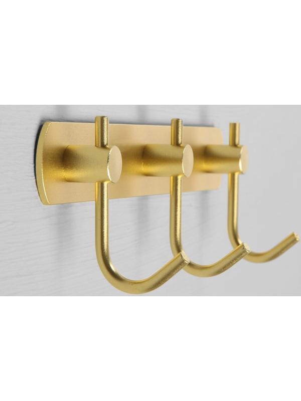 Вешалка с тремя крючками CAPPIO VC100, цвет золотой