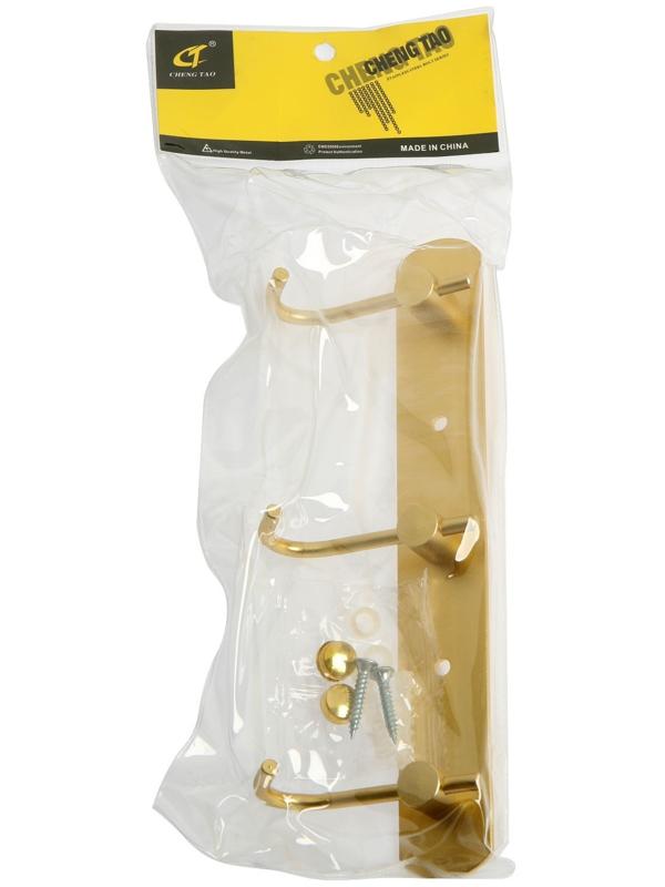 Вешалка с тремя крючками CAPPIO VC100, цвет золотой