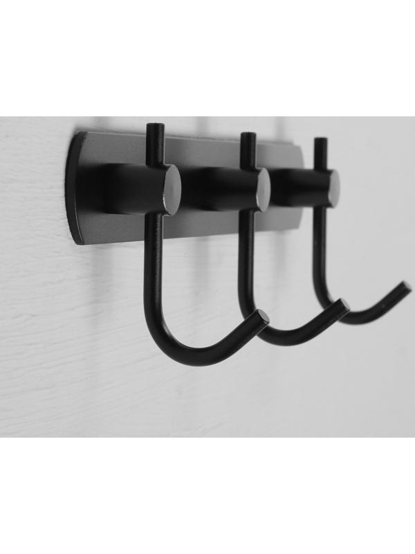 Вешалка с тремя крючками CAPPIO VC100, цвет черный