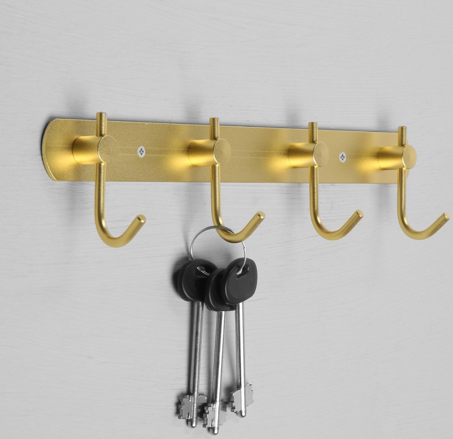 Вешалка с четырьмя крючками CAPPIO VC100, цвет золотой