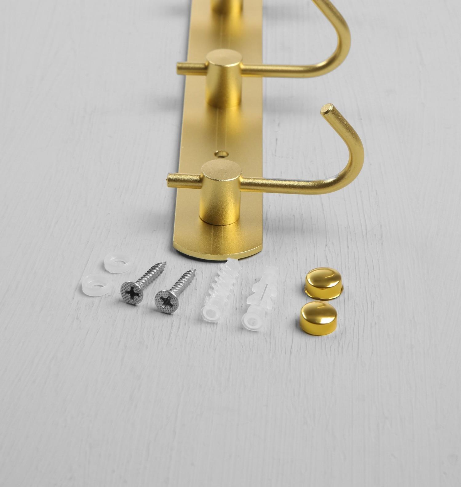 Вешалка с четырьмя крючками CAPPIO VC100, цвет золотой