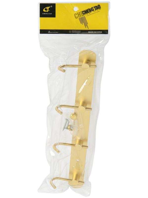 Вешалка с четырьмя крючками CAPPIO VC100, цвет золотой