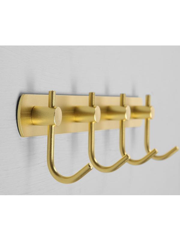 Вешалка с четырьмя крючками CAPPIO VC100, цвет золотой
