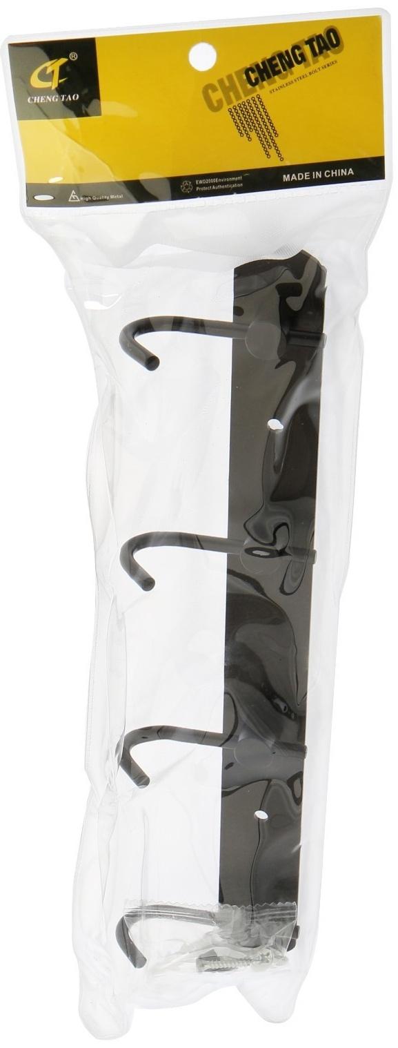 Вешалка с четырьмя крючками CAPPIO VC100, цвет черный