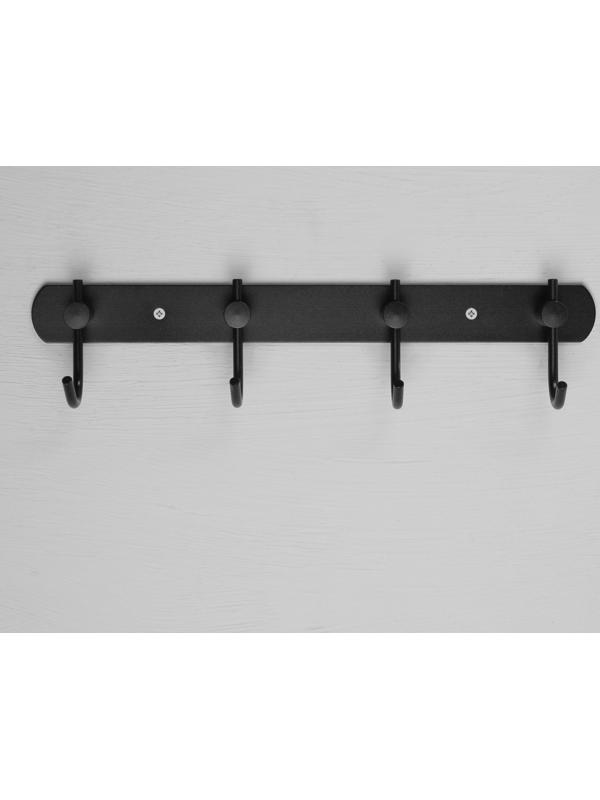 Вешалка с четырьмя крючками CAPPIO VC100, цвет черный