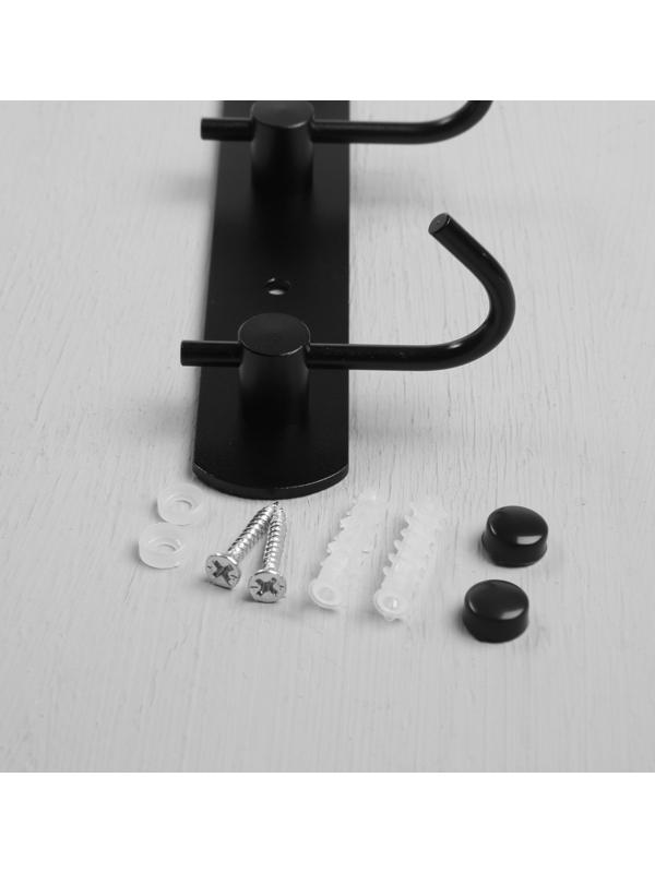 Вешалка с четырьмя крючками CAPPIO VC100, цвет черный