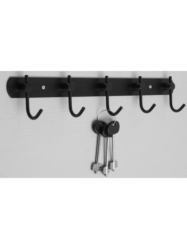 Вешалка с пятью крючками CAPPIO VC100, цвет черный