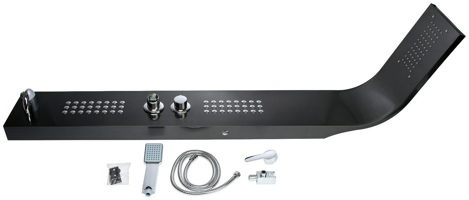 Душевая панель ZEIN B-14, 4-х функциональная, нержавеющая сталь, черный