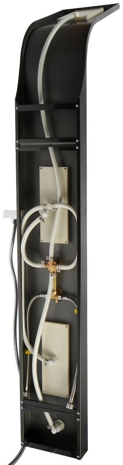 Душевая панель ZEIN B-14, 4-х функциональная, нержавеющая сталь, черный