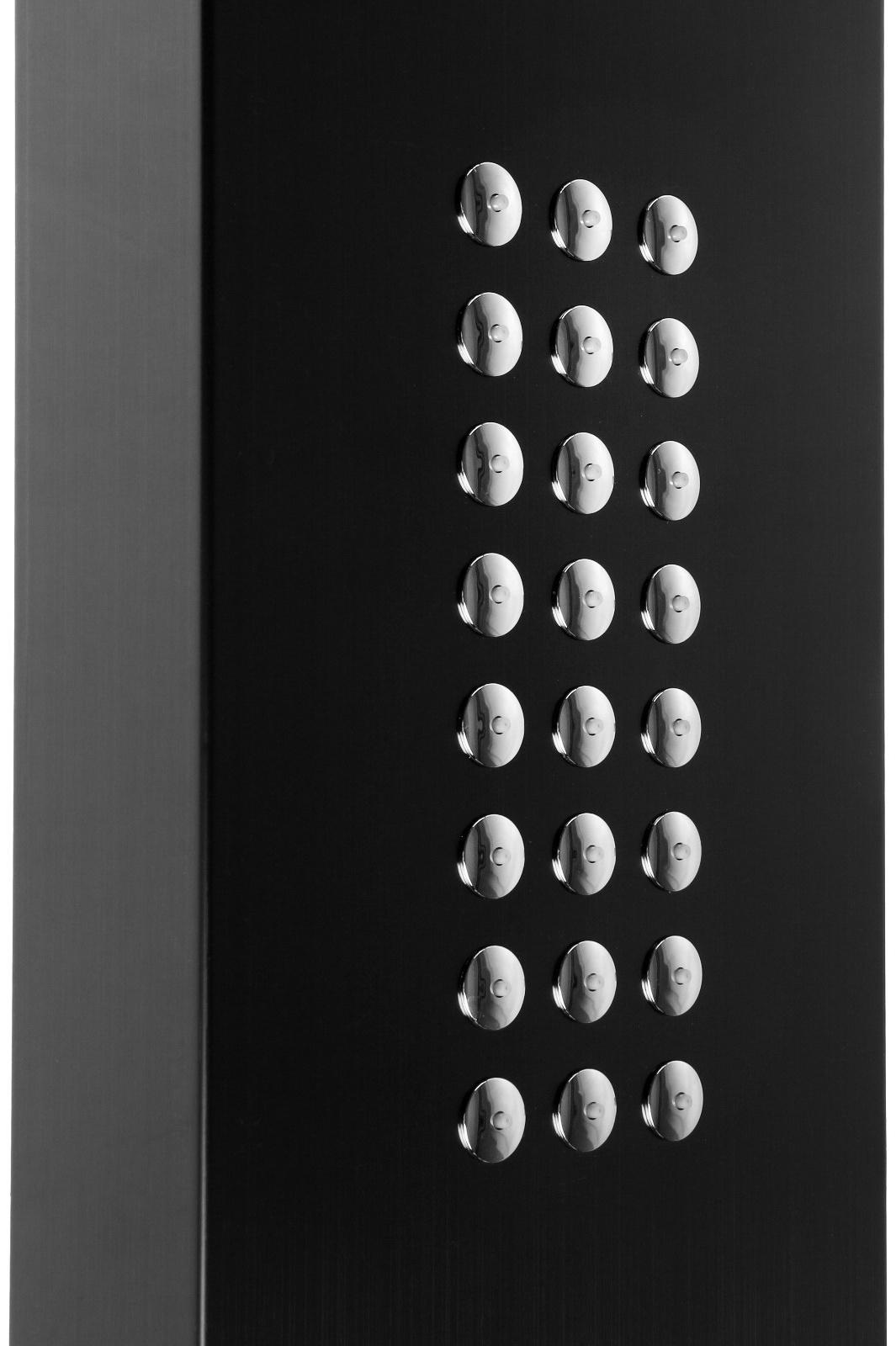 Душевая панель ZEIN B-14, 4-х функциональная, нержавеющая сталь, черный