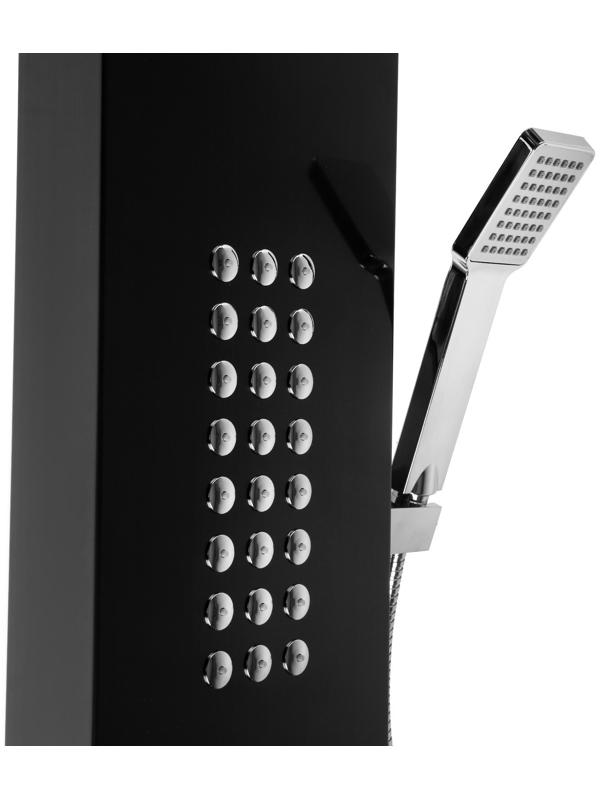 Душевая панель ZEIN B-14, 4-х функциональная, нержавеющая сталь, черный