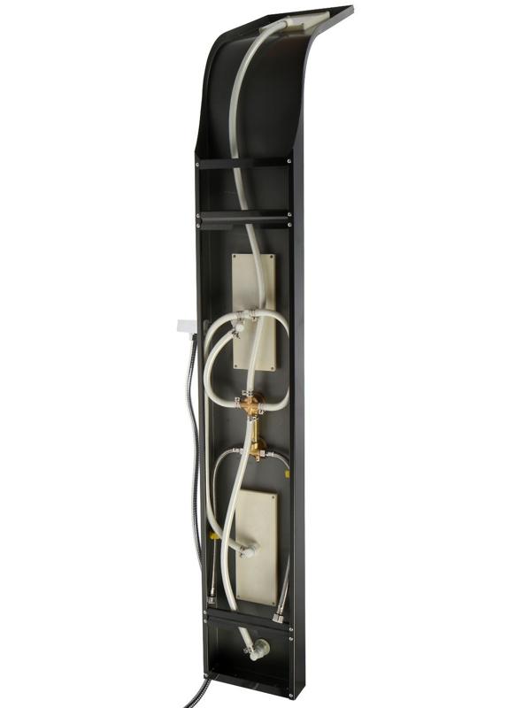 Душевая панель ZEIN B-14, 4-х функциональная, нержавеющая сталь, черный