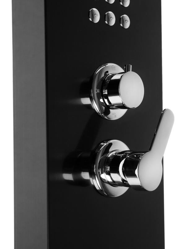 Душевая панель ZEIN B-14, 4-х функциональная, нержавеющая сталь, черный