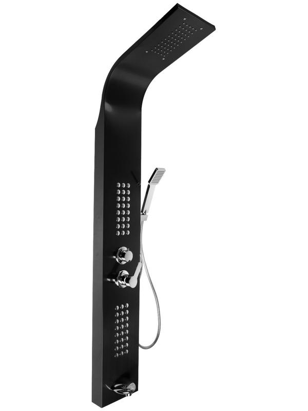 Душевая панель ZEIN B-14, 4-х функциональная, нержавеющая сталь, черный