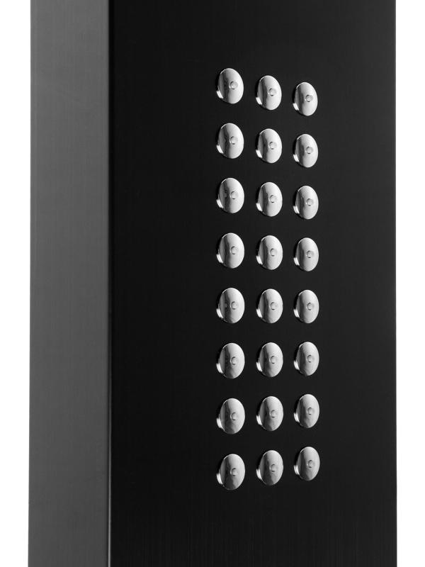 Душевая панель ZEIN B-14, 4-х функциональная, нержавеющая сталь, черный