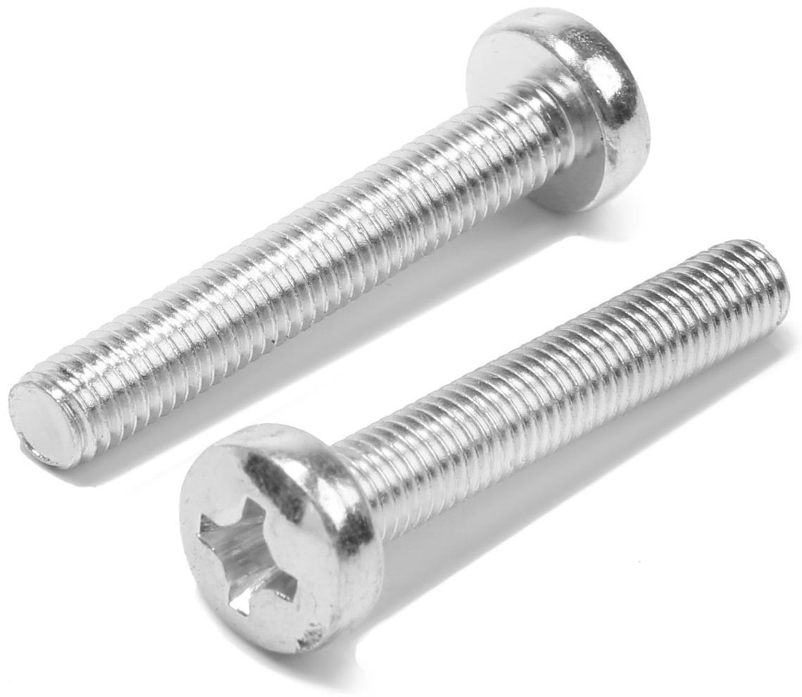 Винт, с полукруглой головкой, оцинкованный, DIN7985, М8х50 мм, 100 шт