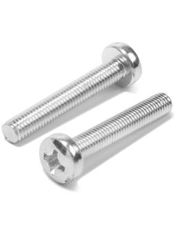 Винт, с полукруглой головкой, оцинкованный, DIN7985, М8х50 мм, 100 шт