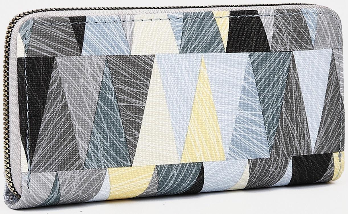 Кошелёк на молнии, цвет серый