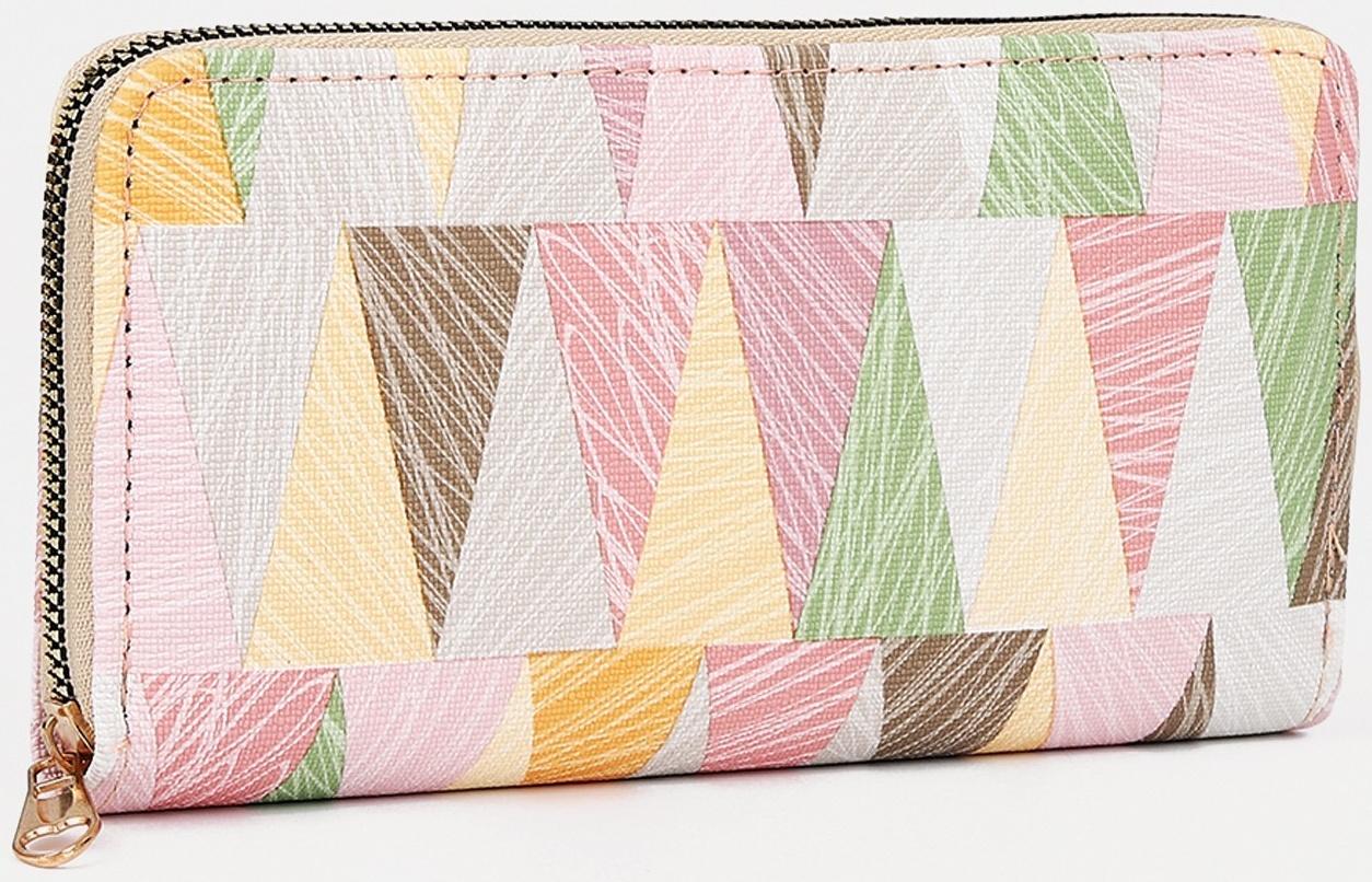 Кошелёк на молнии, цвет розовый