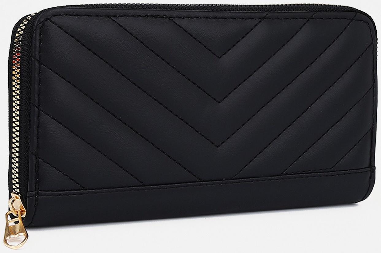 Кошелёк на молнии, цвет чёрный