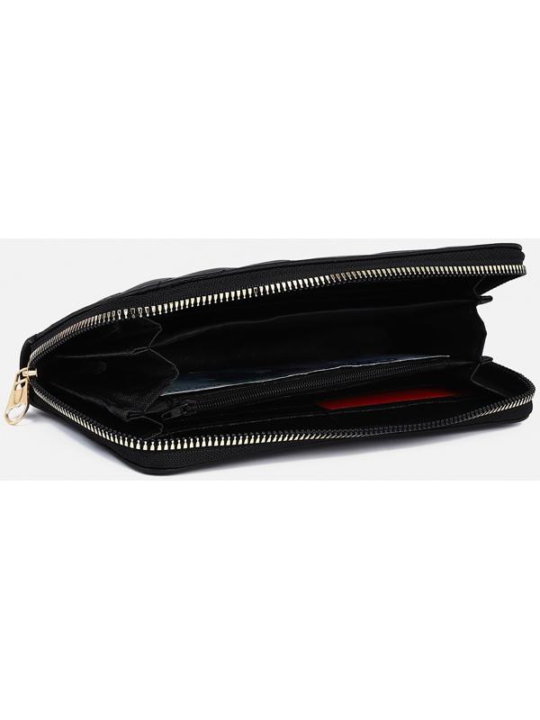 Кошелёк на молнии, цвет чёрный