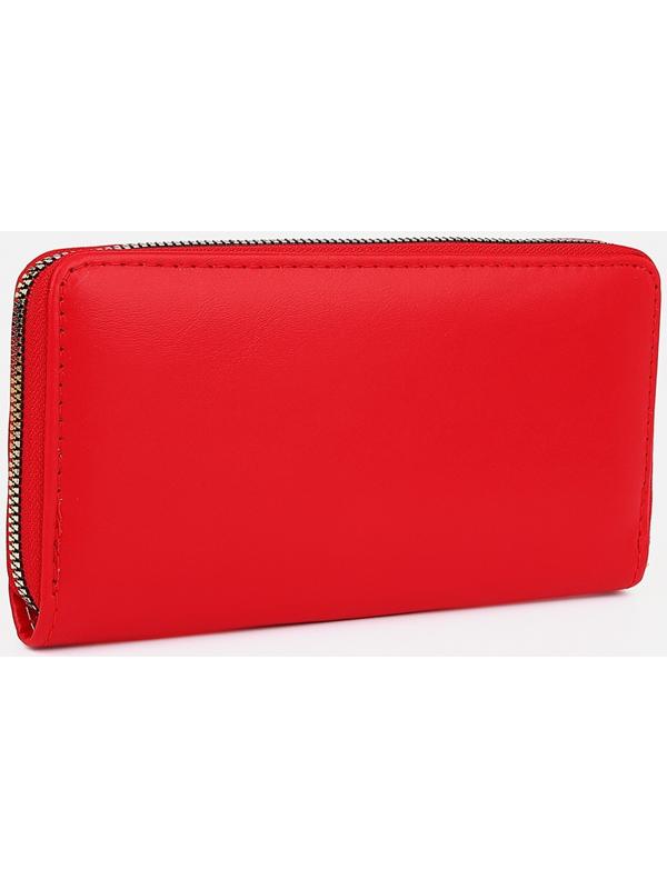 Кошелёк на молнии, цвет красный