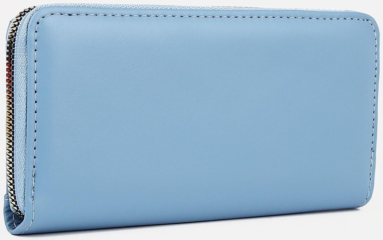 Кошелёк на молнии, цвет голубой