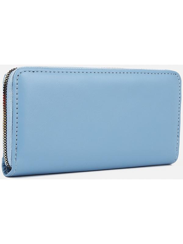 Кошелёк на молнии, цвет голубой