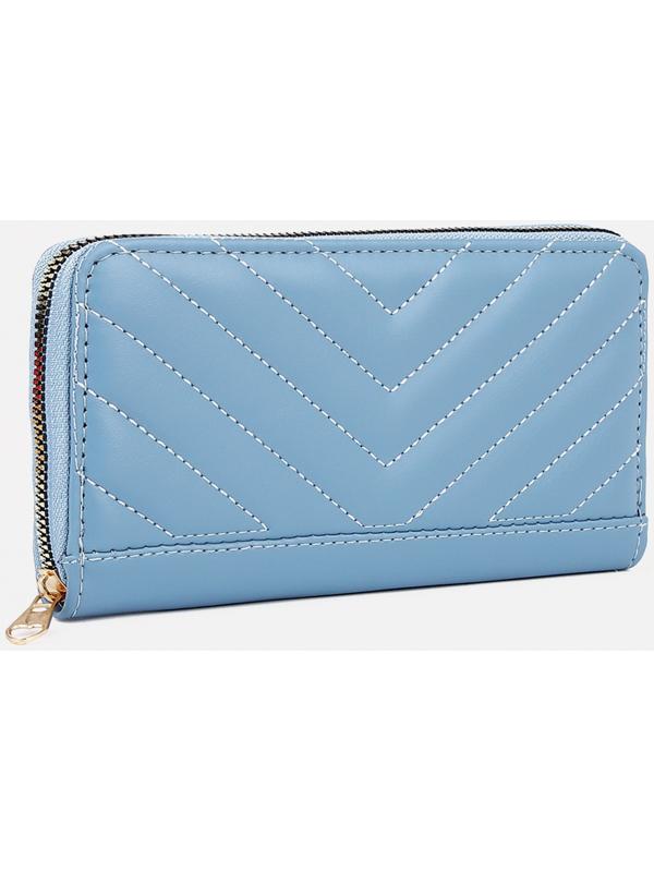 Кошелёк на молнии, цвет голубой